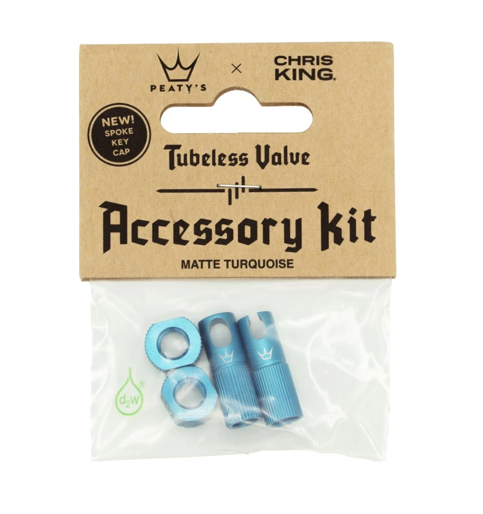 Peaty´s Chris King MK 2 Tubeless Valve Accessory Kit - Turquoise 1 Peaty´s Chris King MK 2 Tubeless Valve Accessory Kit - Turquoise
