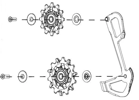 Sram GX Eagle Pulleys And Inner Cage 1 Sram GX Eagle Pulleys And Inner Cage